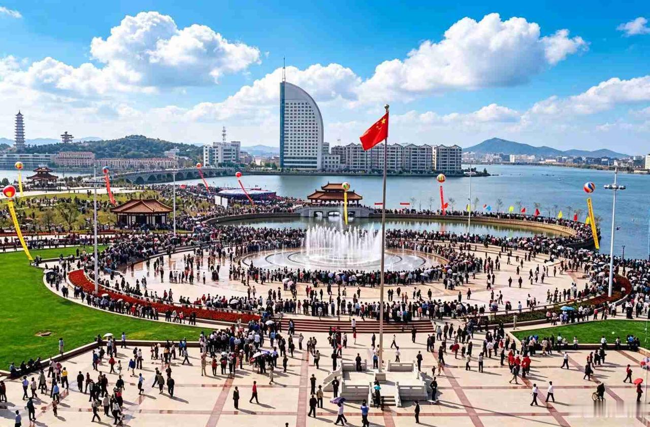 昔日凤凰广场所在地，曾是百子畈连片菜地，畦垄纵横，湖风裹挟泥土清香，乡民在此耕耘