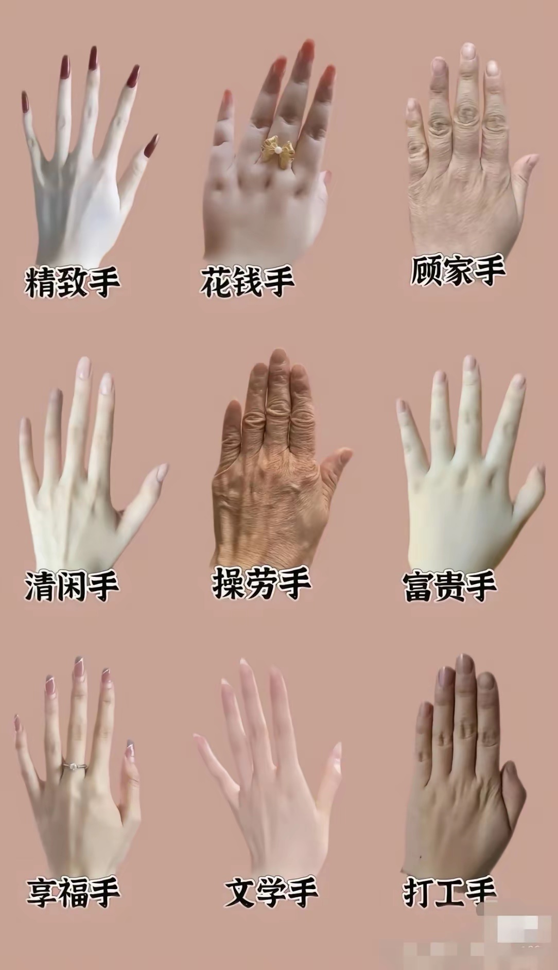 看看你是属于哪种手型？ 