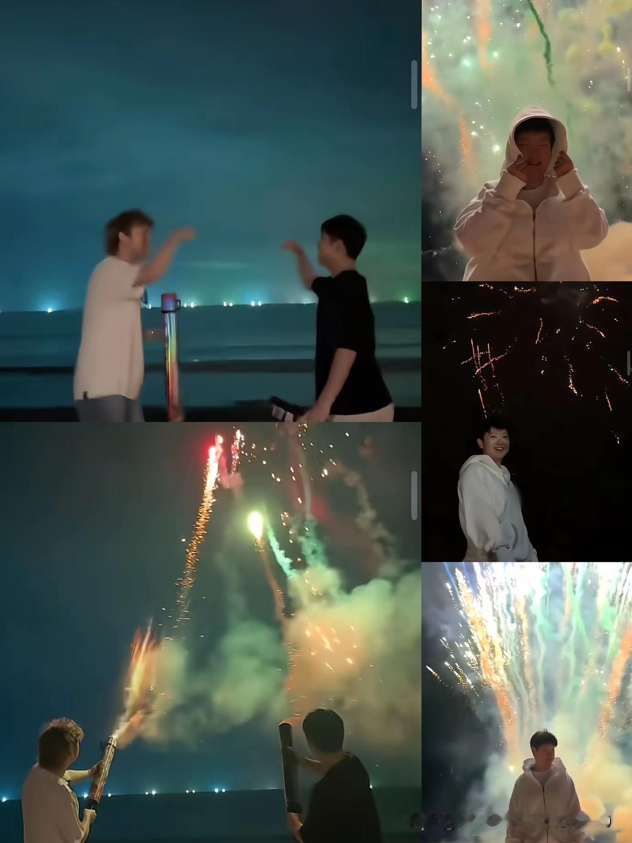 这跟官宣有啥区别！莎莎抖音里的烟花视频源头一扒，嗑到的人都懂有多甜[捂脸]
 