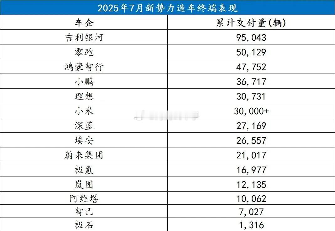 上个月国内新能源销量排行榜来了~~~那个热衷于发布周销量排行榜的排第几名啊？？？