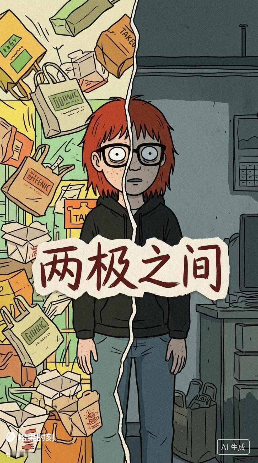 漫画 双相情感障碍 日常瞎画 精神状态belike 失眠