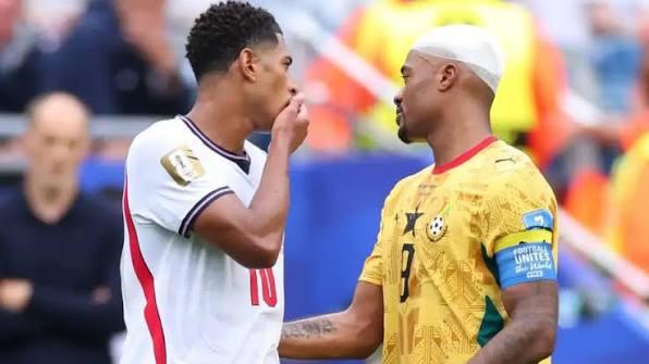 据ESPN消息源透露，英格兰中场裘德·贝林厄姆在2026年世界杯小组赛对阵加纳的