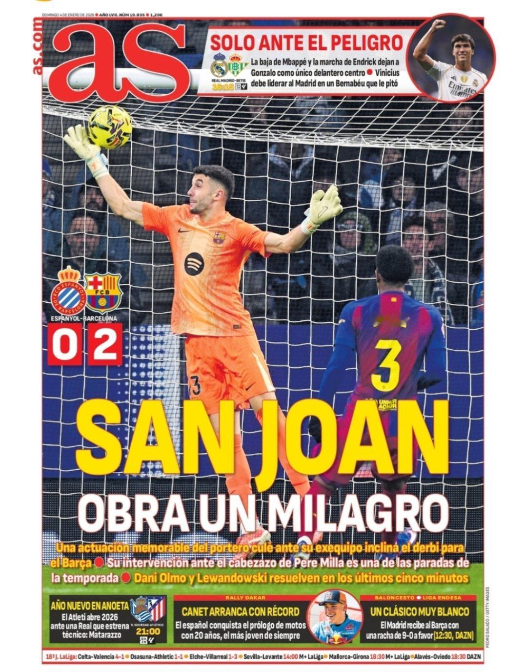 皇马 《阿斯》随着姆巴佩的缺席和恩德里克的离队，贡萨洛成为目前唯一的中锋维尼修斯