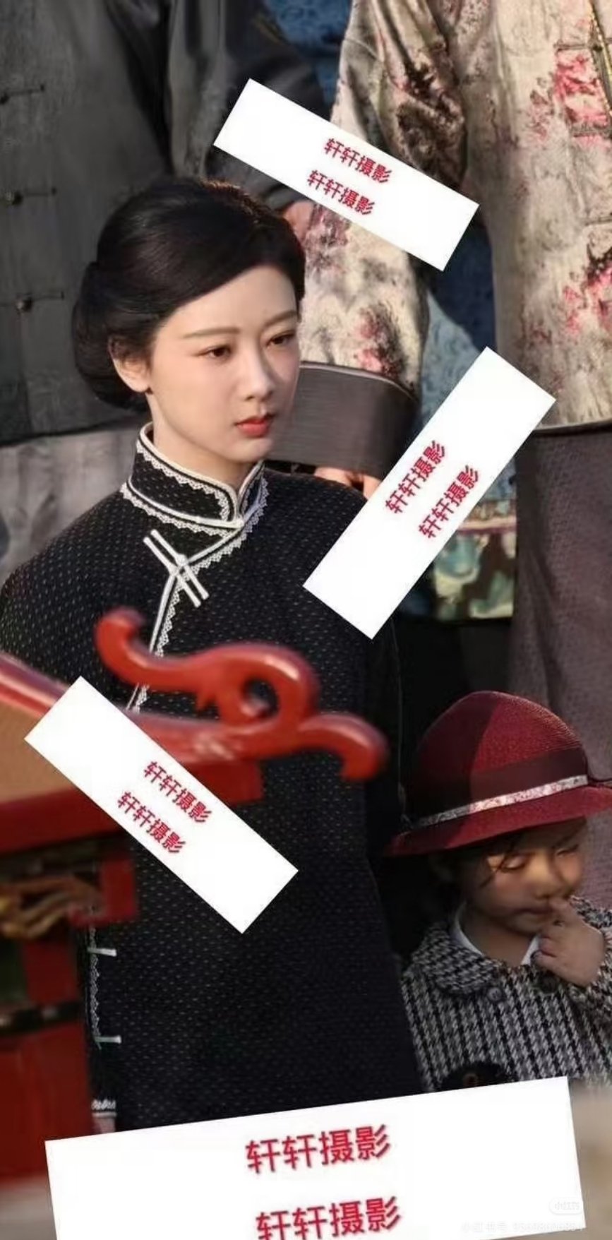 杨紫黑旗袍路透杨紫董竹君旗袍杨紫旗袍董竹君！ 