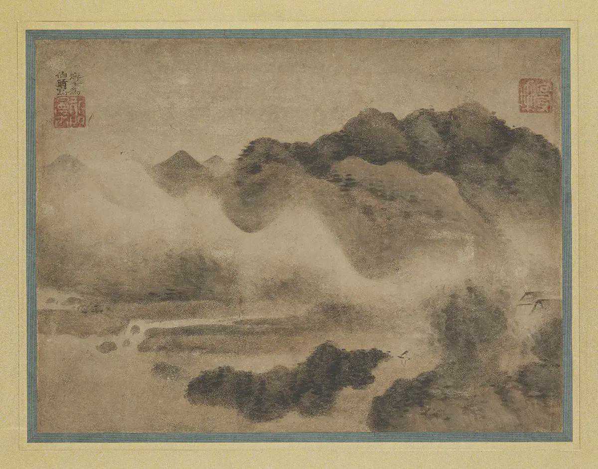 高然晖《山水图》现藏于日本东京国立博物馆，是一幅极具艺术价值与研究意义的中国传统