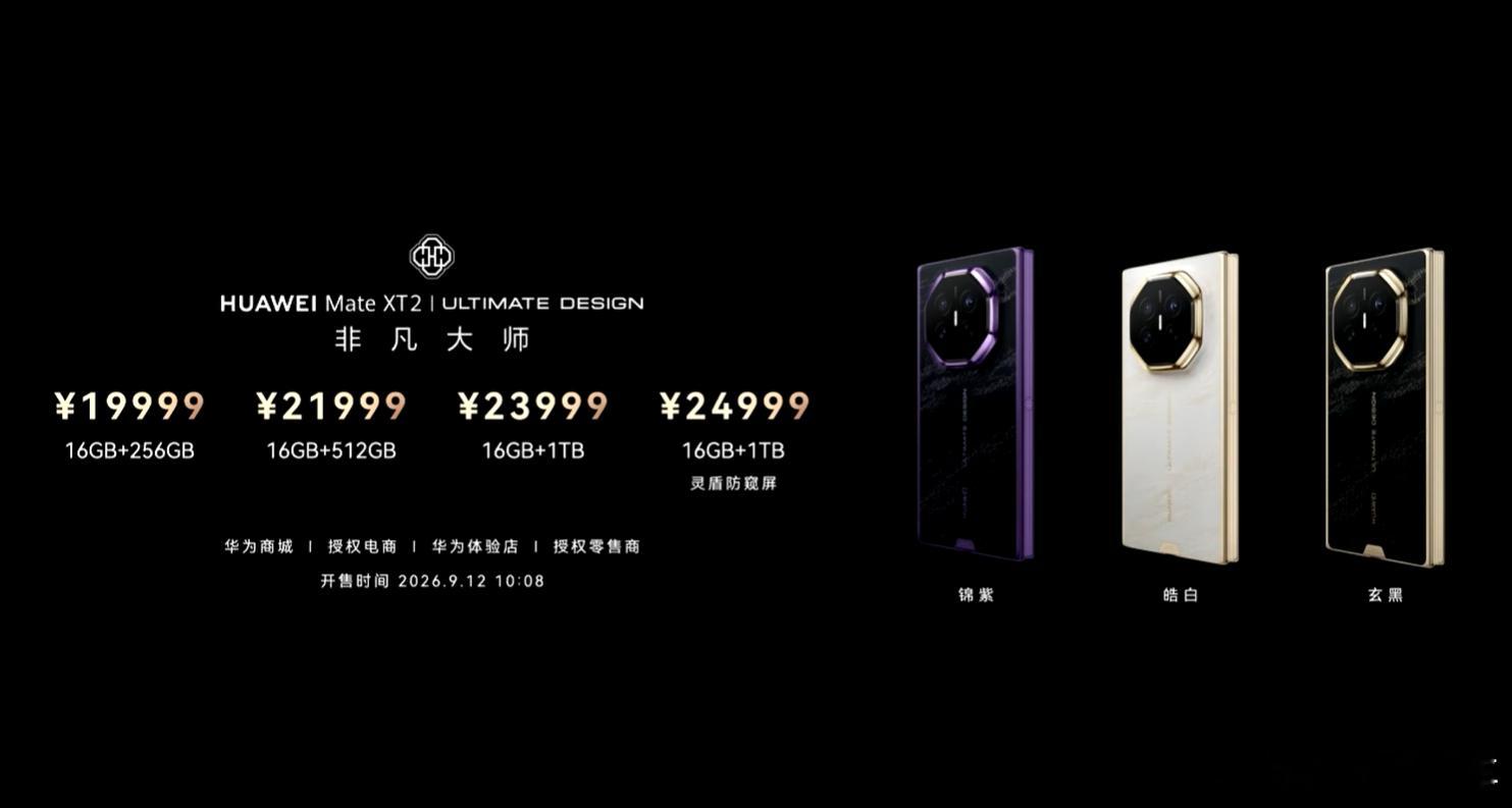 三折叠到了19999起，这价格和上代一样mateXT2 ​​​