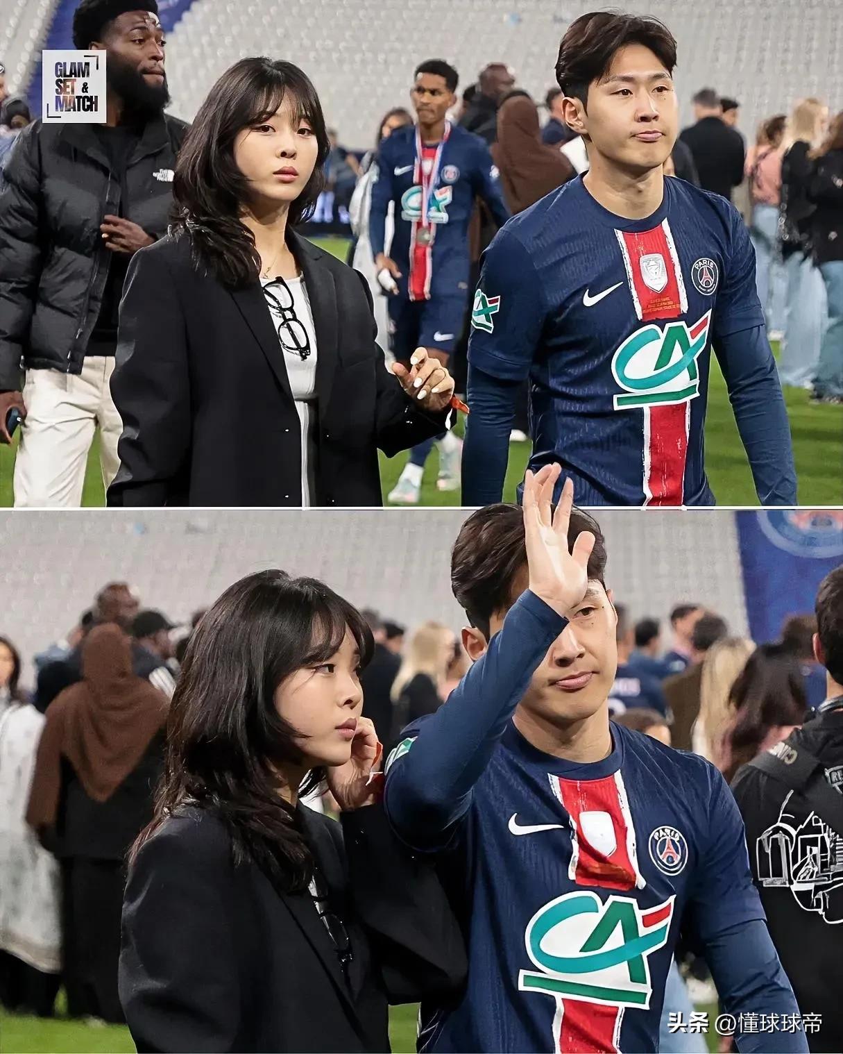 这是找了一座金山啊，韩国球星李刚仁的女朋友身家高达的300万亿！

在巴黎圣日耳