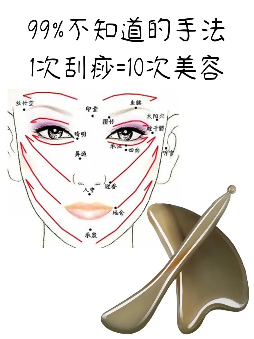 刮痧板正确使用教程，跟练版，40+无纹斑秘籍