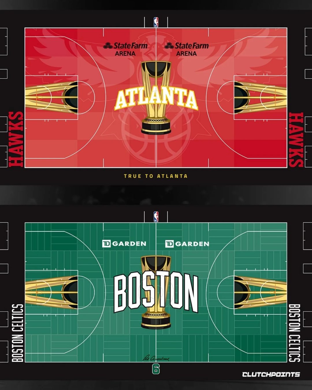 今年NBA杯赛各队的主场地板设计，有比较惊艳的视觉呈现吗？