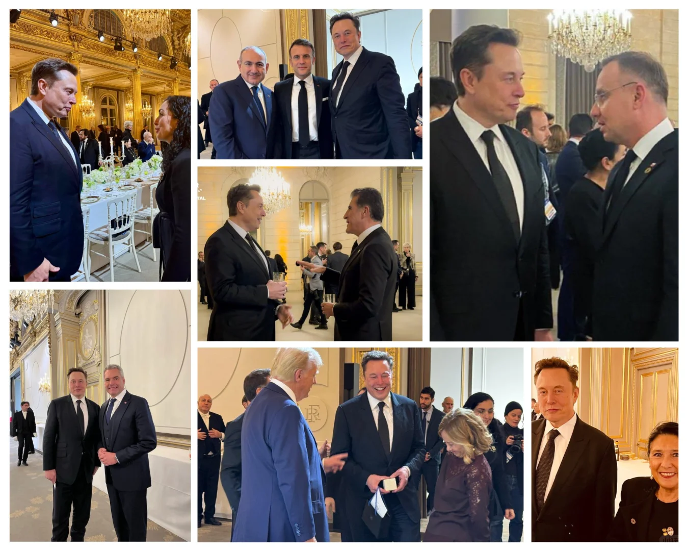 马斯克在巴黎圣母院开幕式期间会见了欧洲各国领导人人。