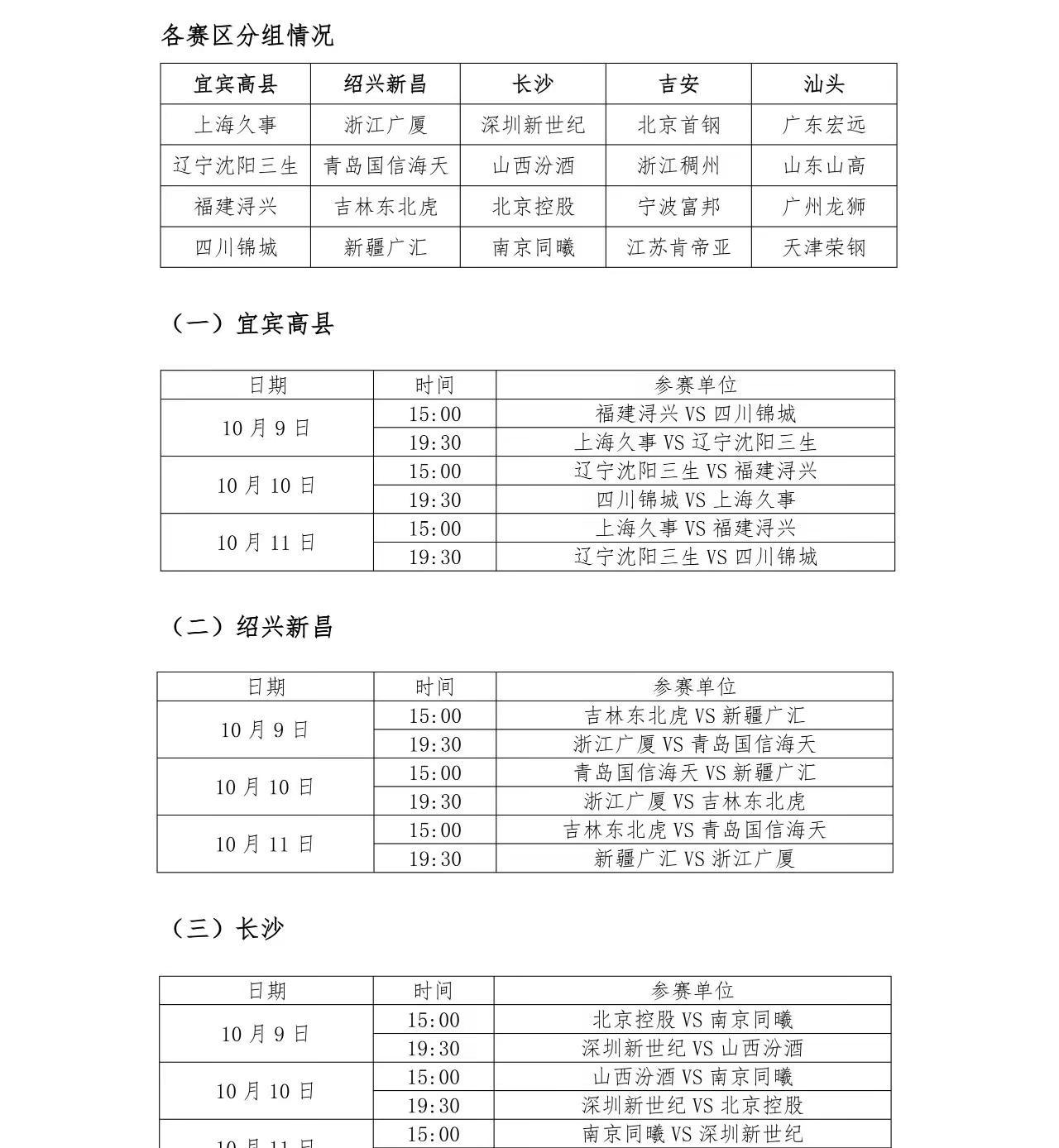 CBA 公司官宣 2026‑2027 赛季季前赛安排！10 月 9‑11 日，绍