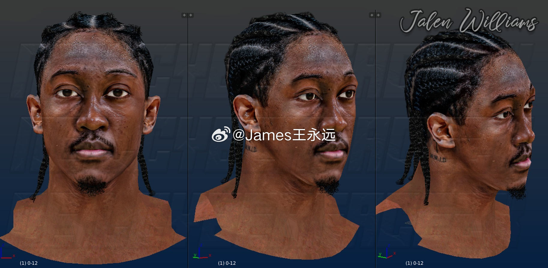 2K14 杰伦-威廉姆斯 面补 with updated tattoo 