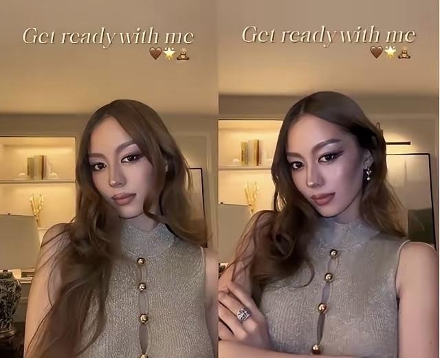 郎朗老婆吉娜画了欧美妆，面相都变得难以亲近。还是喜欢吉娜原先的妆容，操着东北话，