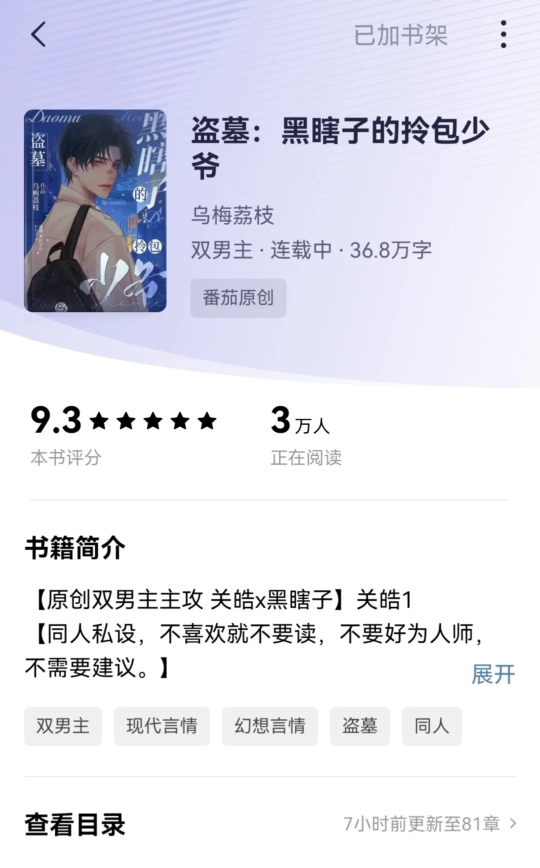 《盗墓：黑瞎子的拎包少爷》