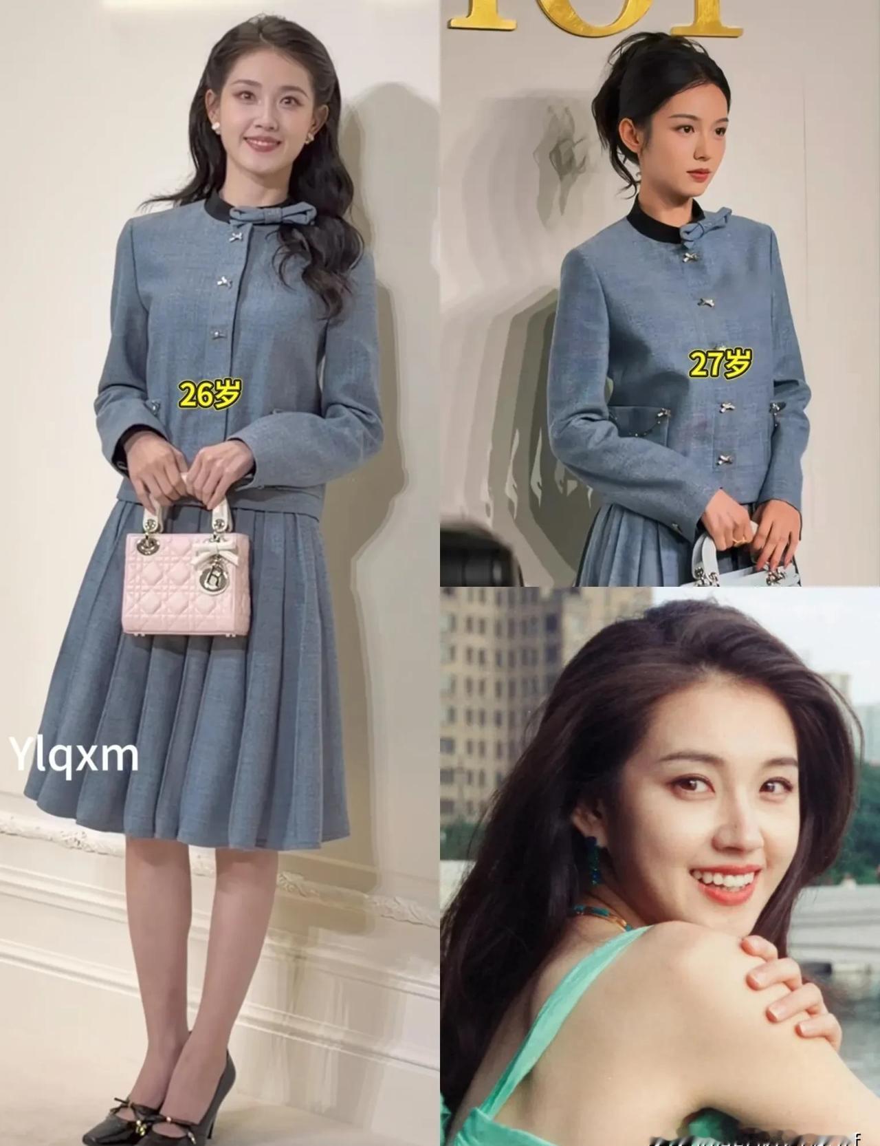 同样是迪奥站台，26岁的郭宇欣居然在颜值上硬刚95四美的周也？
这简直是娱乐圈的