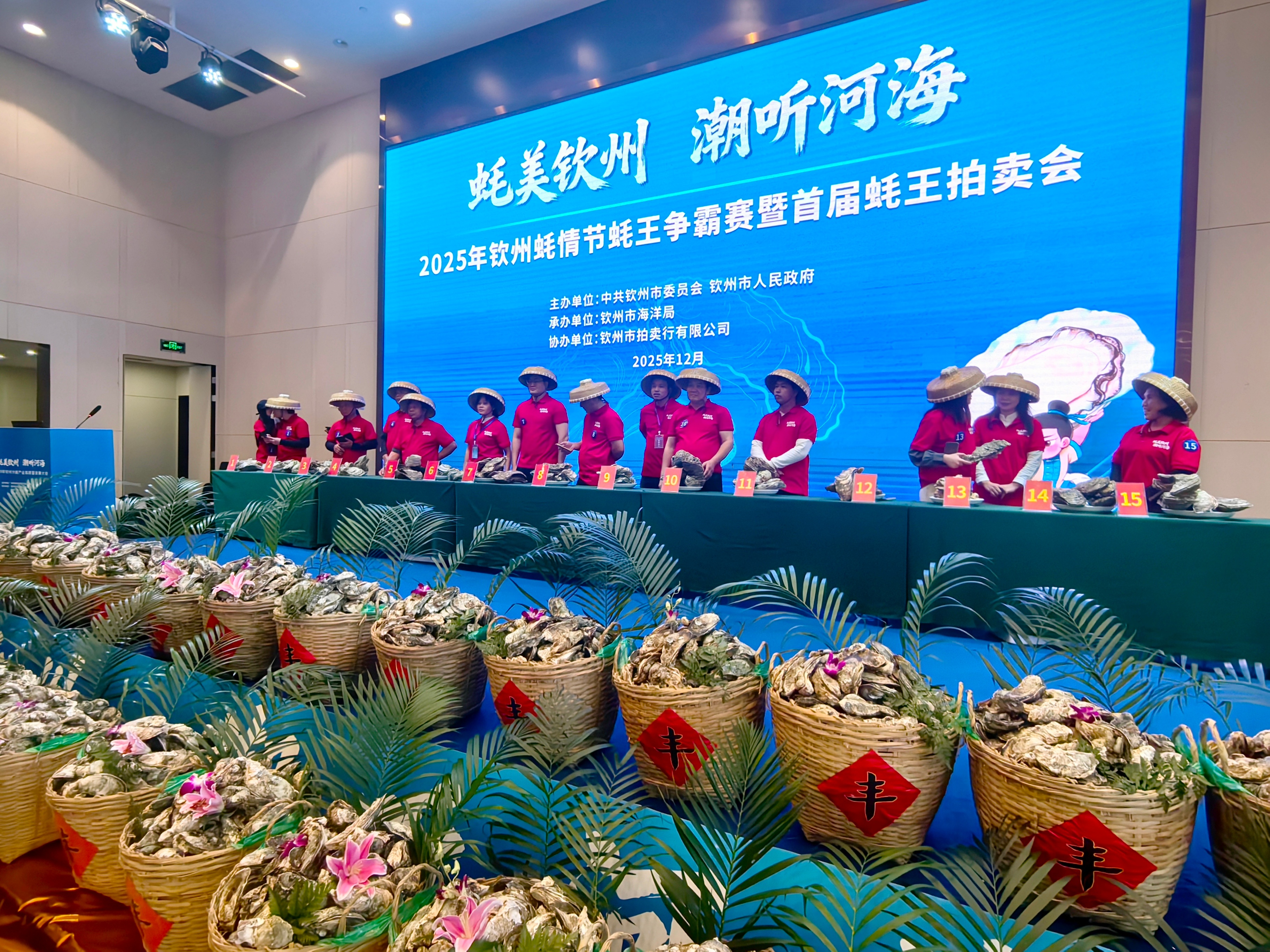 蚝美钦州潮听河海 30500元成交！钦州蚝王拍卖所得全额捐赠公益事业。12月5日