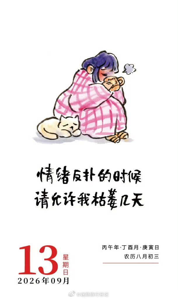 不必假装，不硬撑。把窗帘拉上，把手机静音，把自己缩成一颗干瘪的种子，埋在谁也看不