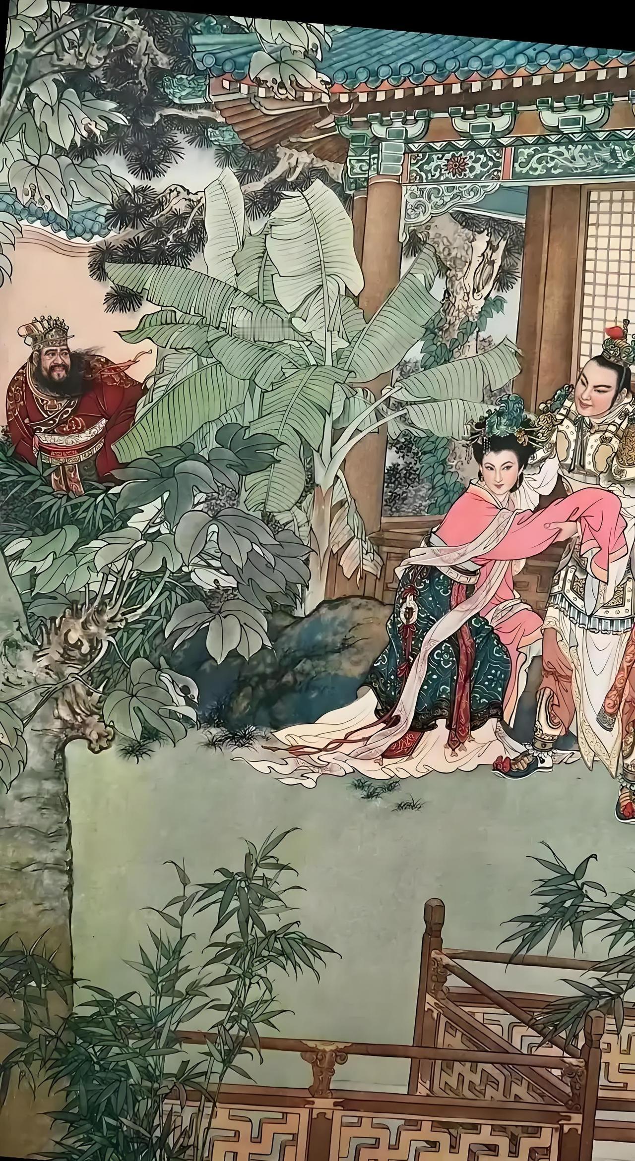 司徒巧使连环计，
二虎相争美貂蝉，
佳人自古谁不爱，
………？

上联：三国争天