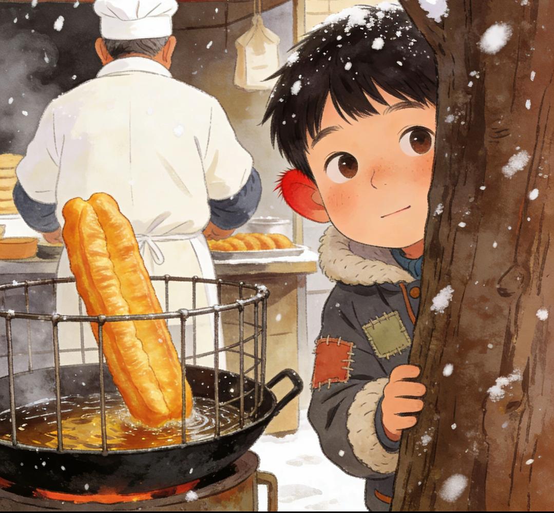 27年前他每天偷一根油条，老板假装看不见，再相遇时老板泪崩
 
凌晨四点的巷口，