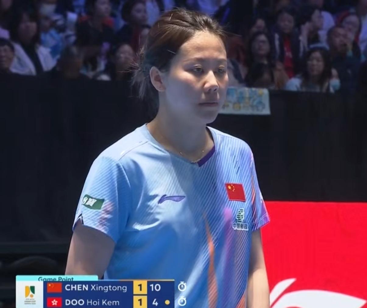 2月5日，海口亚乒小组赛第二轮，陈幸同3-1杜凯琹
杜凯琹开局打得积极主动，陈幸