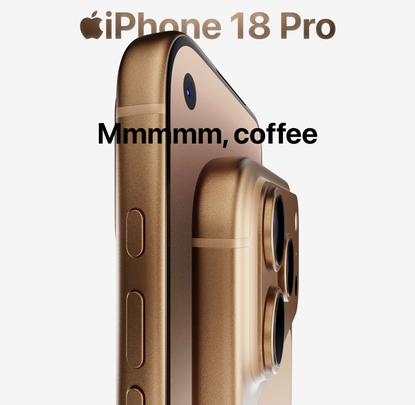 iPhone18Pro新爆料很喜欢这个咖啡色的但这个挖孔的位置能居中吗？