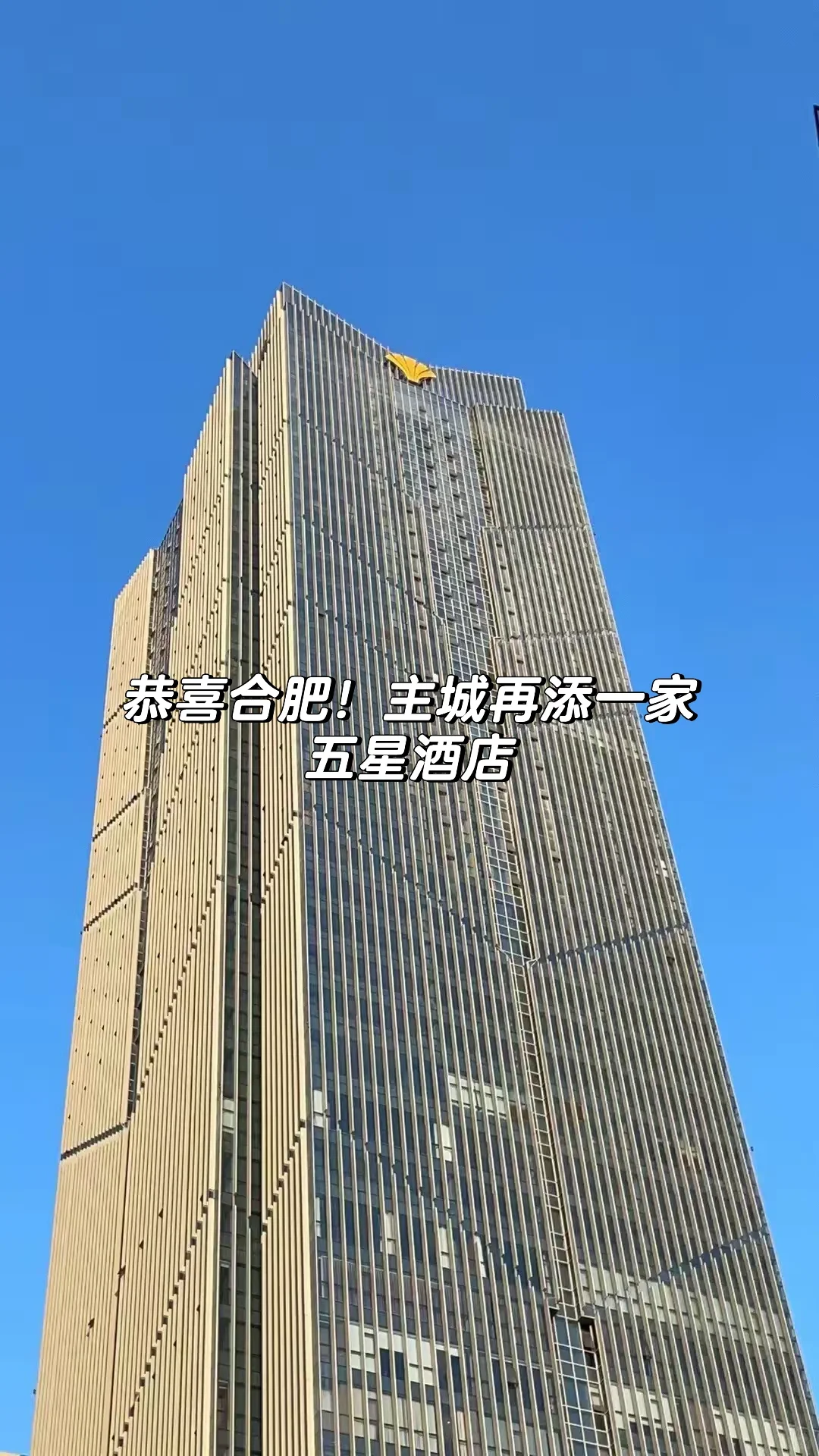 恭喜合肥！主城再添一家五星酒店🏨