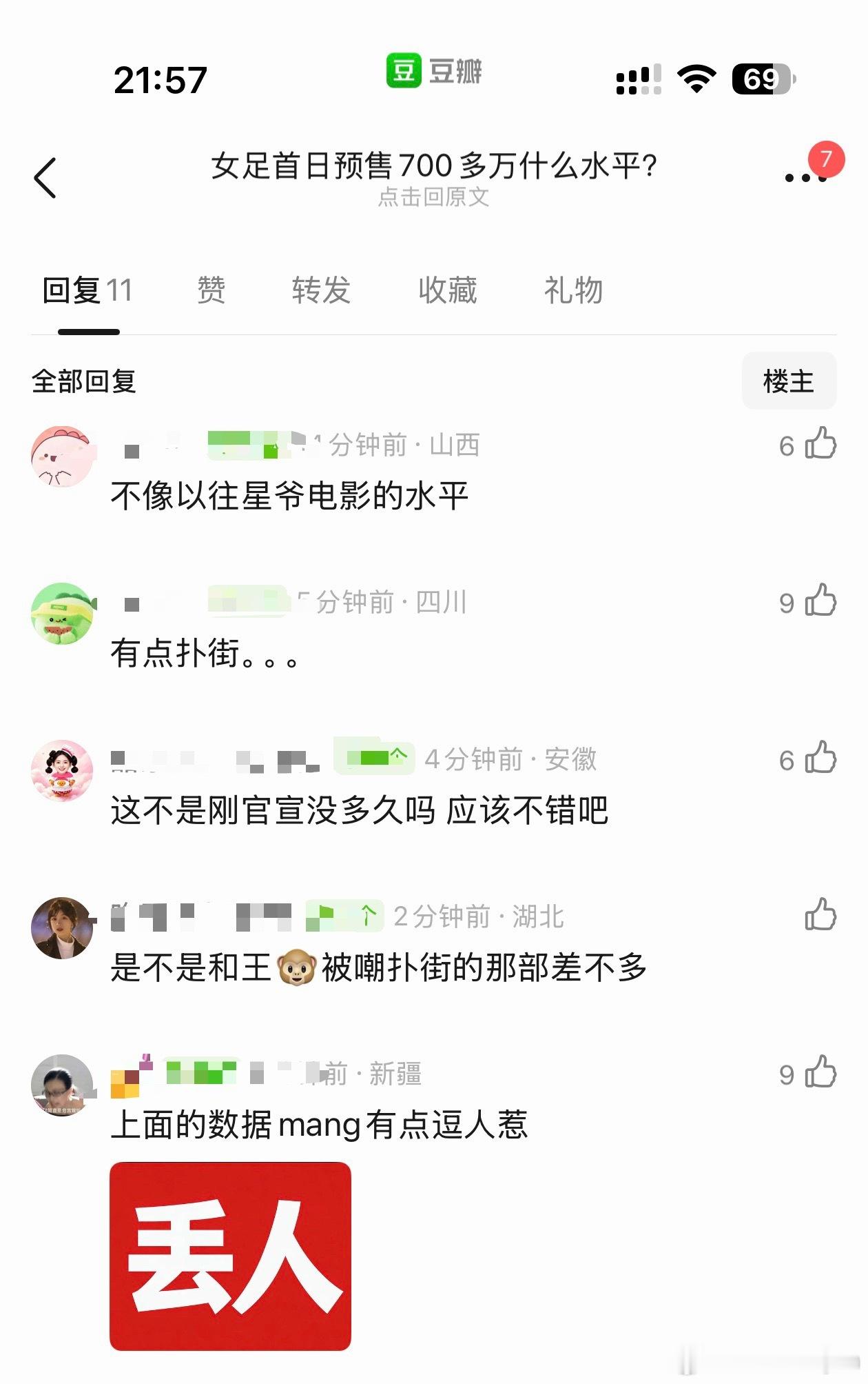 《功夫女足》首日预售700万左右也就这样了，迪丽热巴粉丝还在沾沾自喜，实际上这已