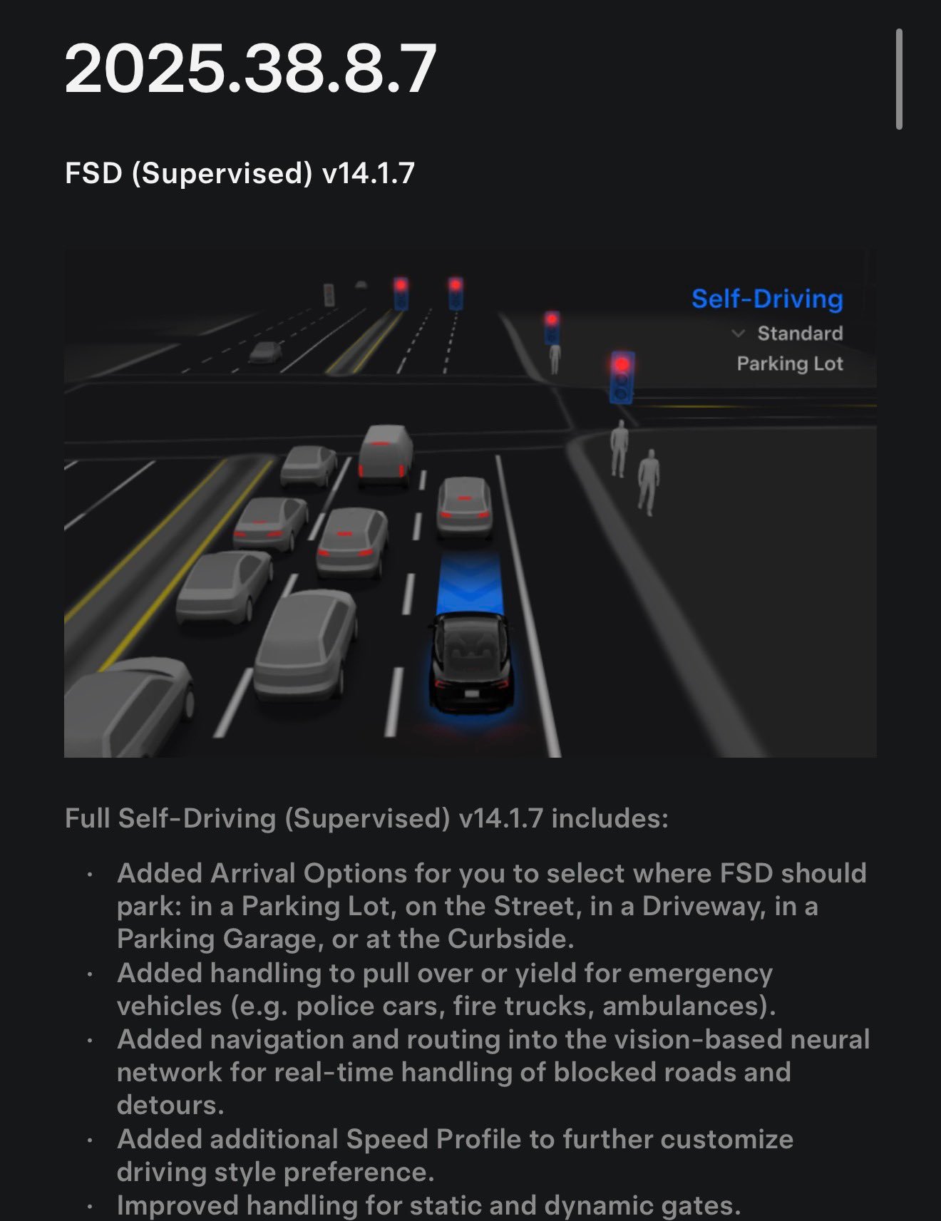 特斯拉开始向用户车辆推送FSD V14.1.7了～ 