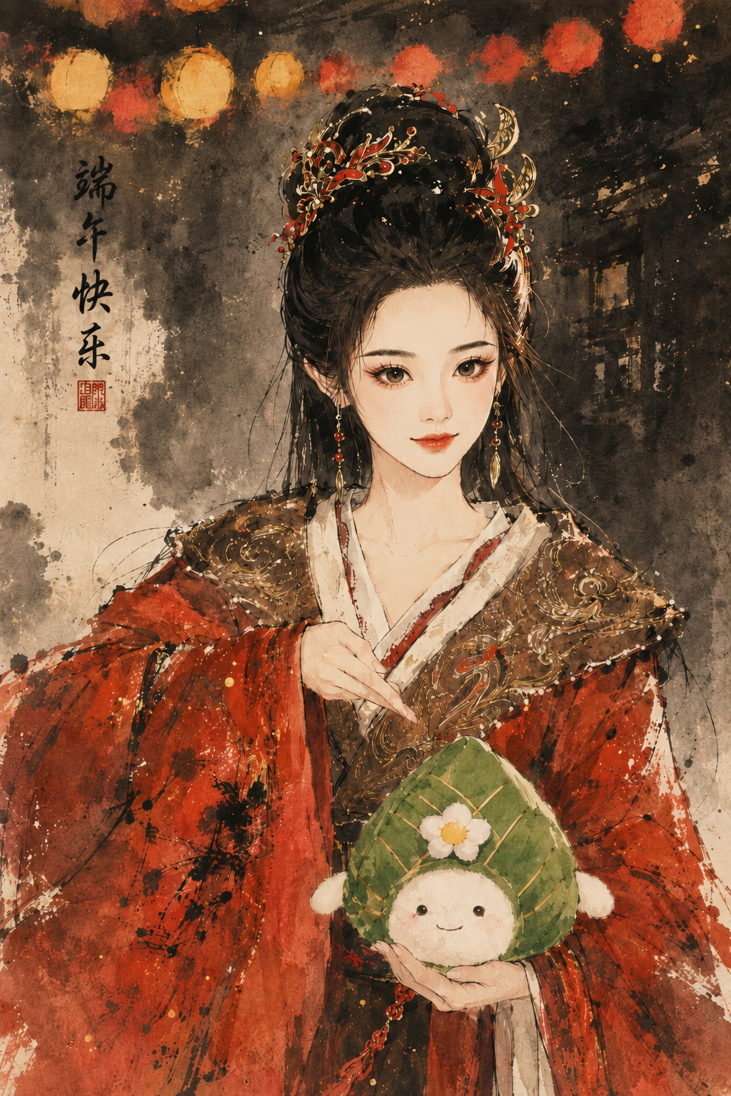 和Codex聊了一下午的画风拆解、水墨风格迁移，出来效果不杂滴……算了还是搞一张