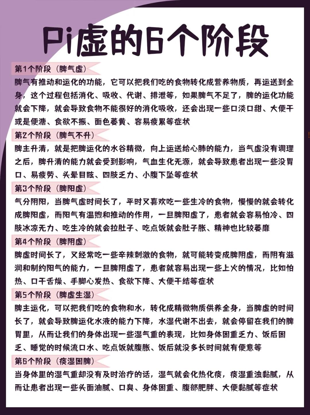 脾虚的6个阶段👇🏻