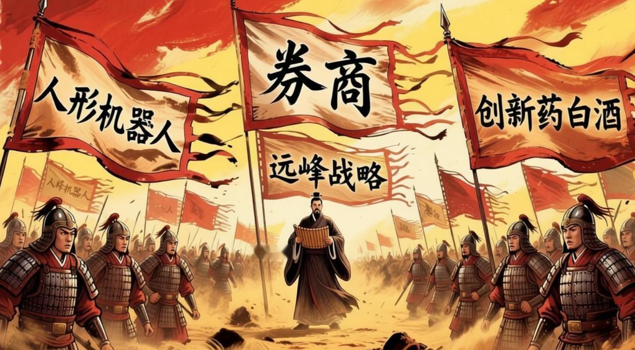 前面我说过，接下来的一段时间，以券商为中路，人形机器人为左路先锋，创新药白酒为右