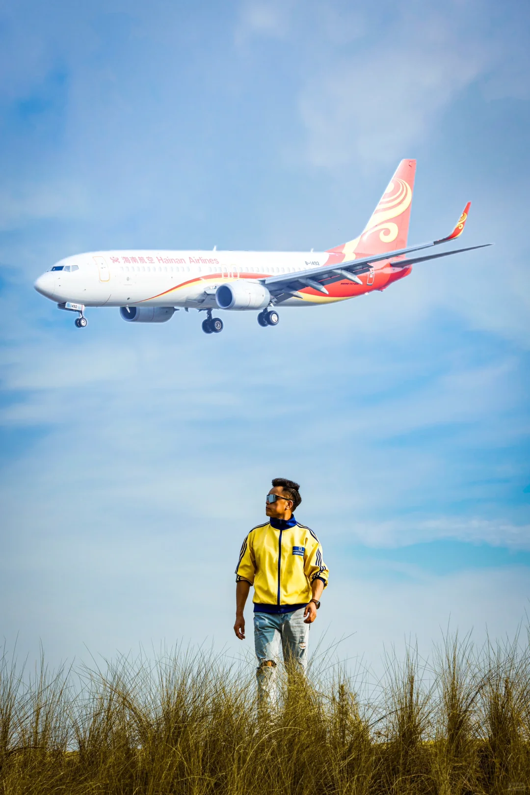 来，重庆拍大飞机✈️🌈❤️