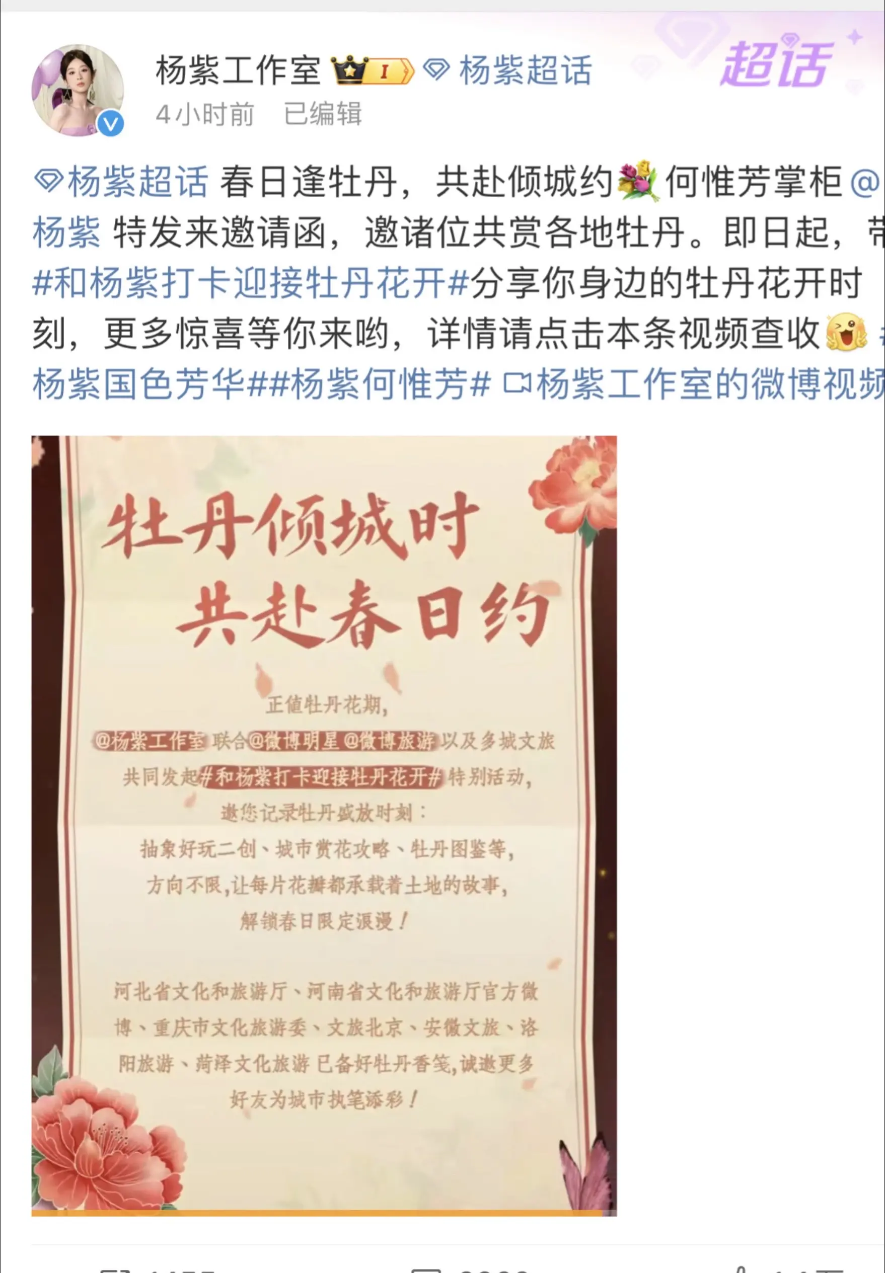 真正的文旅宣传来喽！共赏牡丹芳华😁