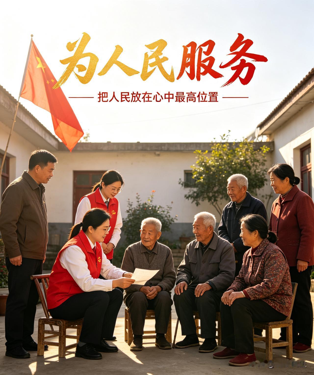 “为人民服务”，短短五个字，道出初心的重量 。这不仅是一句口号，更是共产党人的行