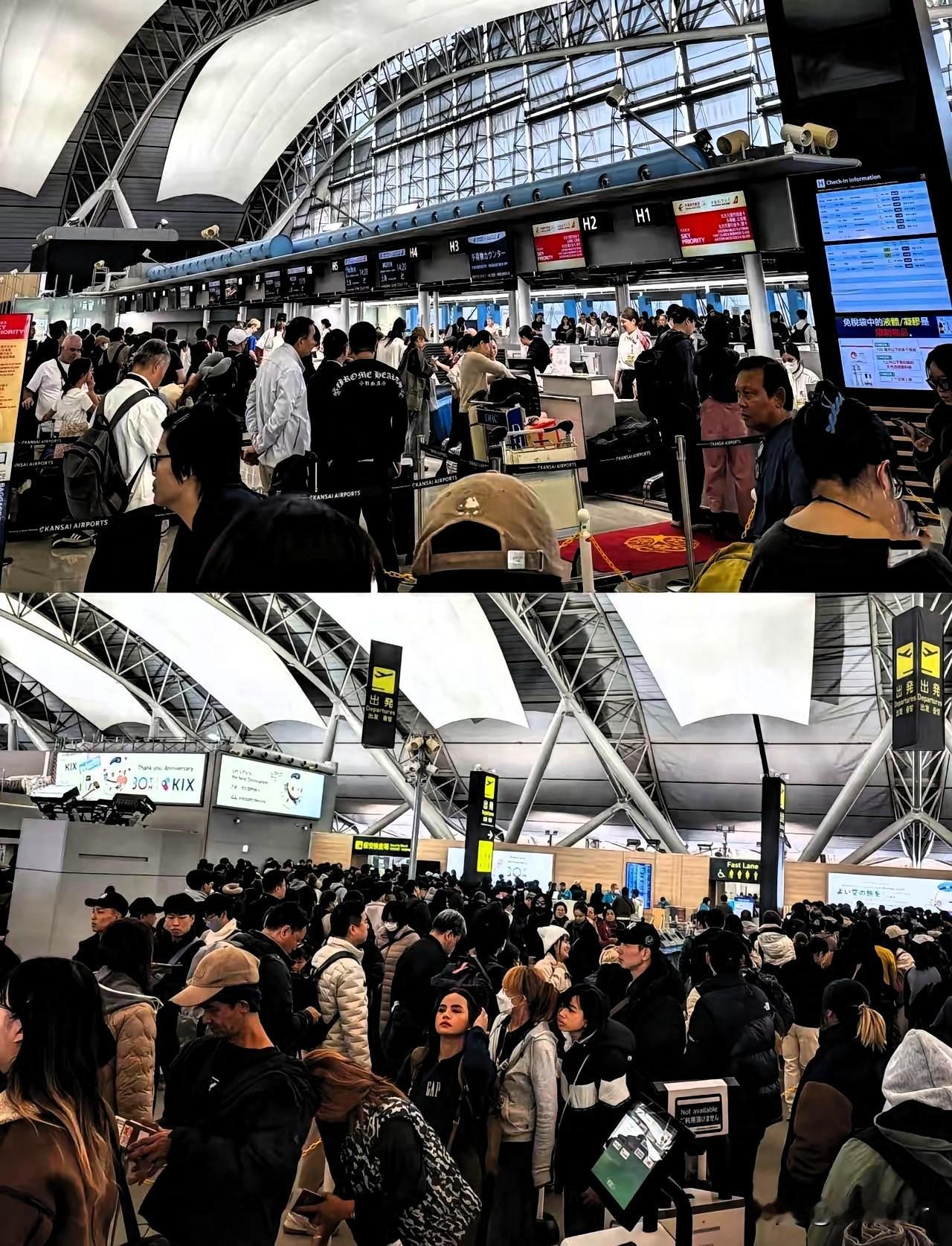 这就是不听劝，
非要去日本的后果代价！

刷到日本西关机场的现场画面，能感受到现