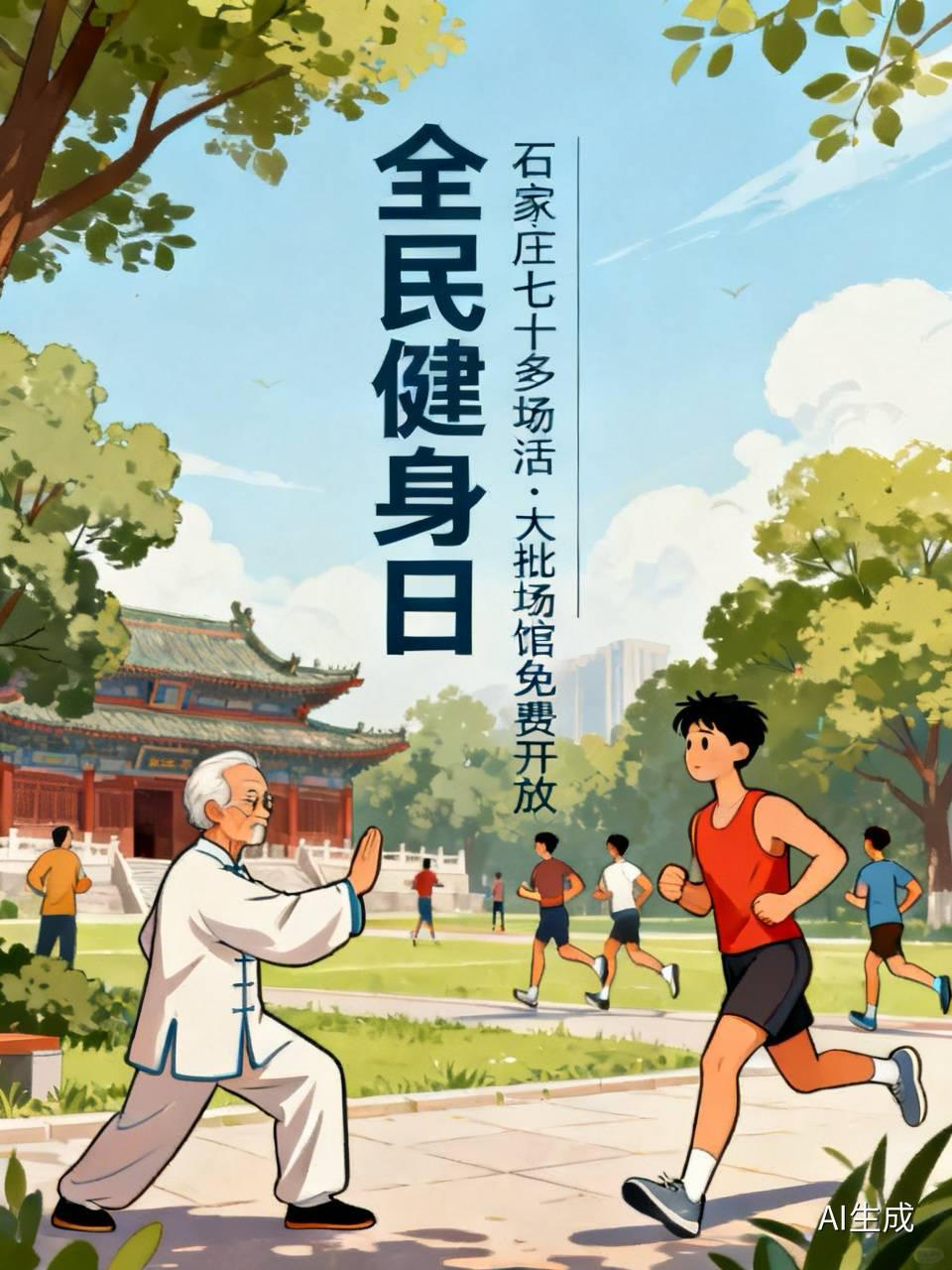 【全民健身日70多场活动，石家庄大批场馆免费开放】
第18个全民健身日正式开启，