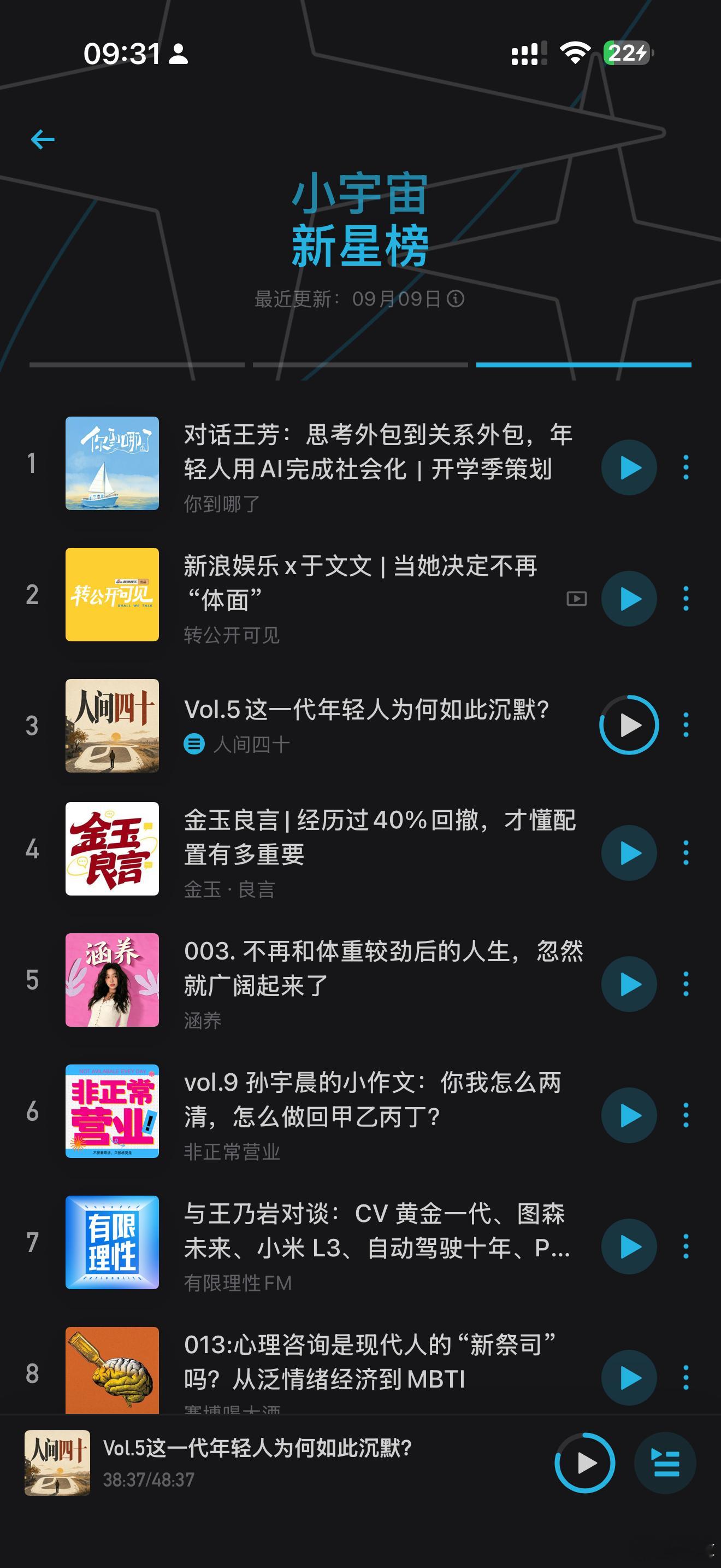 《人间四十》这个频道名称，又一次出现在小宇宙的榜单里，显得如此恰如其分。 （目前