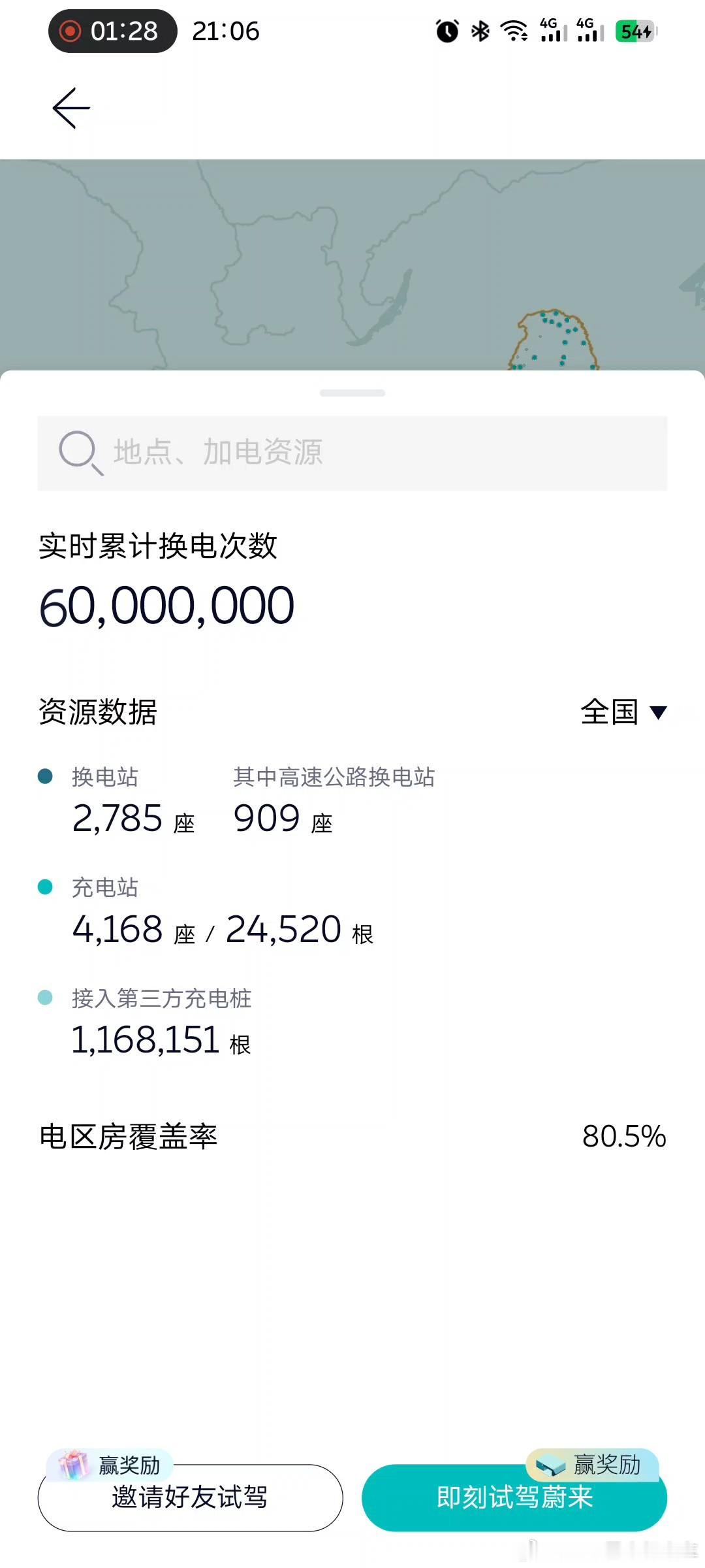 祝贺蔚来6000万次换电达成，也祝我自己粉丝突破5万，转发抽奖啦  新能源汽车 