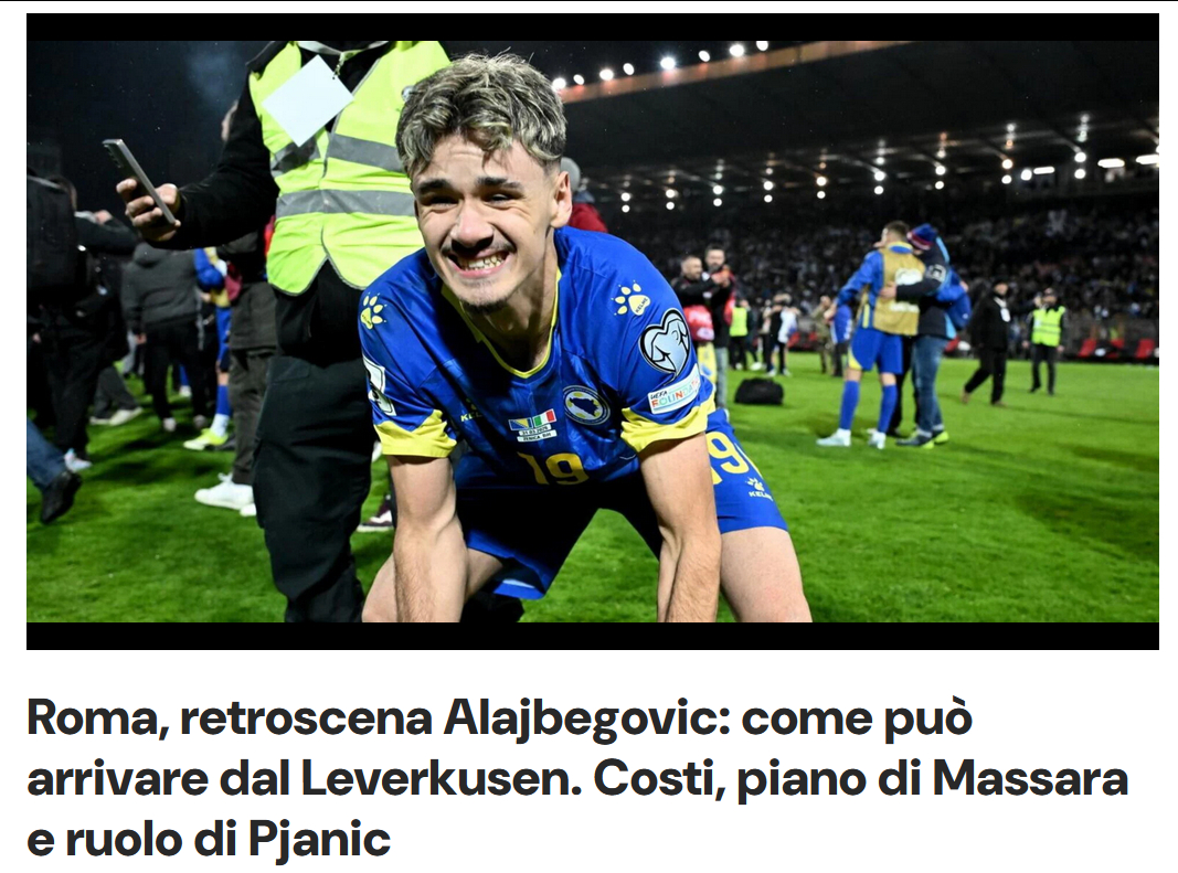 罗体Aliprandi的消息：罗马盯上了18岁波黑边锋阿拉伊贝戈维奇，他刚刚随队