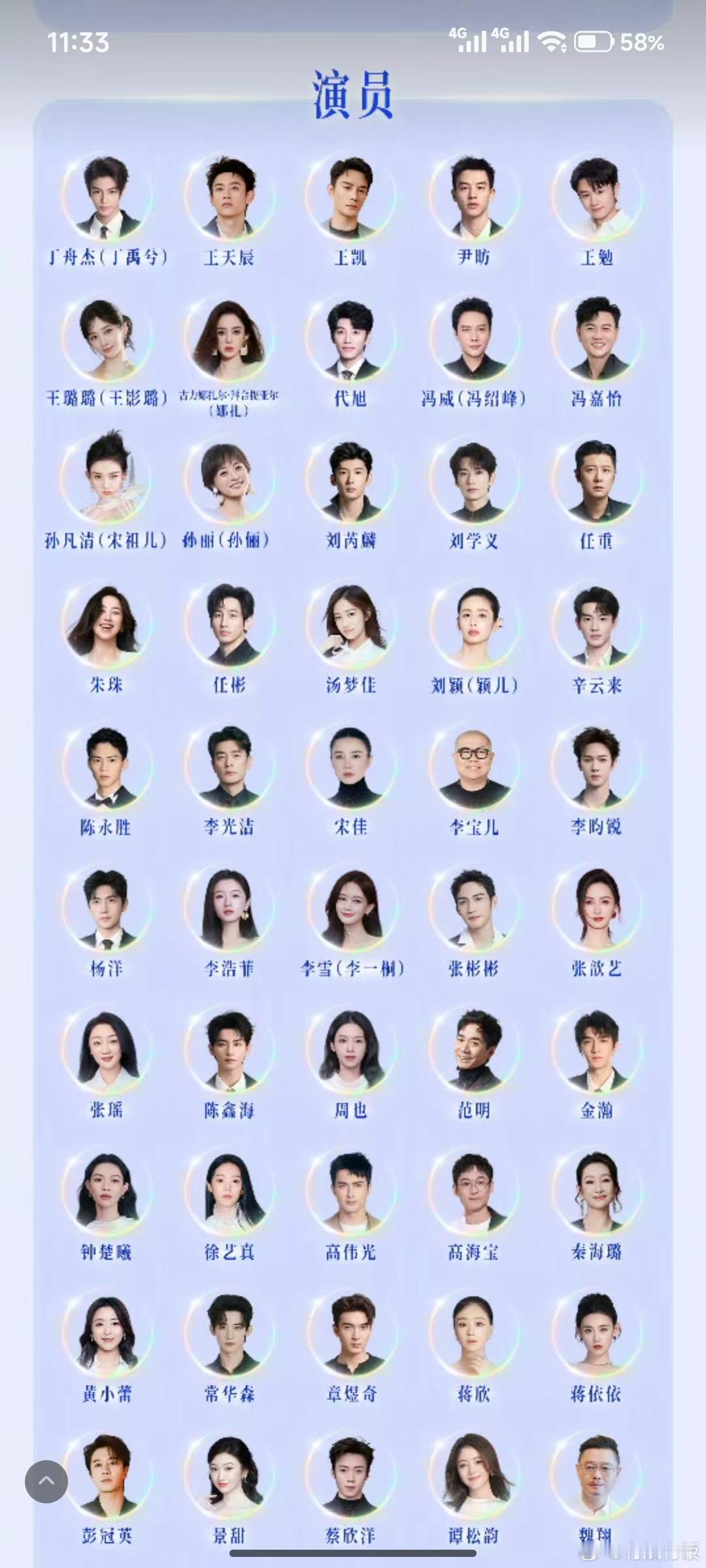 参加腾讯视频年度发布的演员腾讯视频年度发布嘉宾按姓氏笔画排序参加腾讯视频年度发布