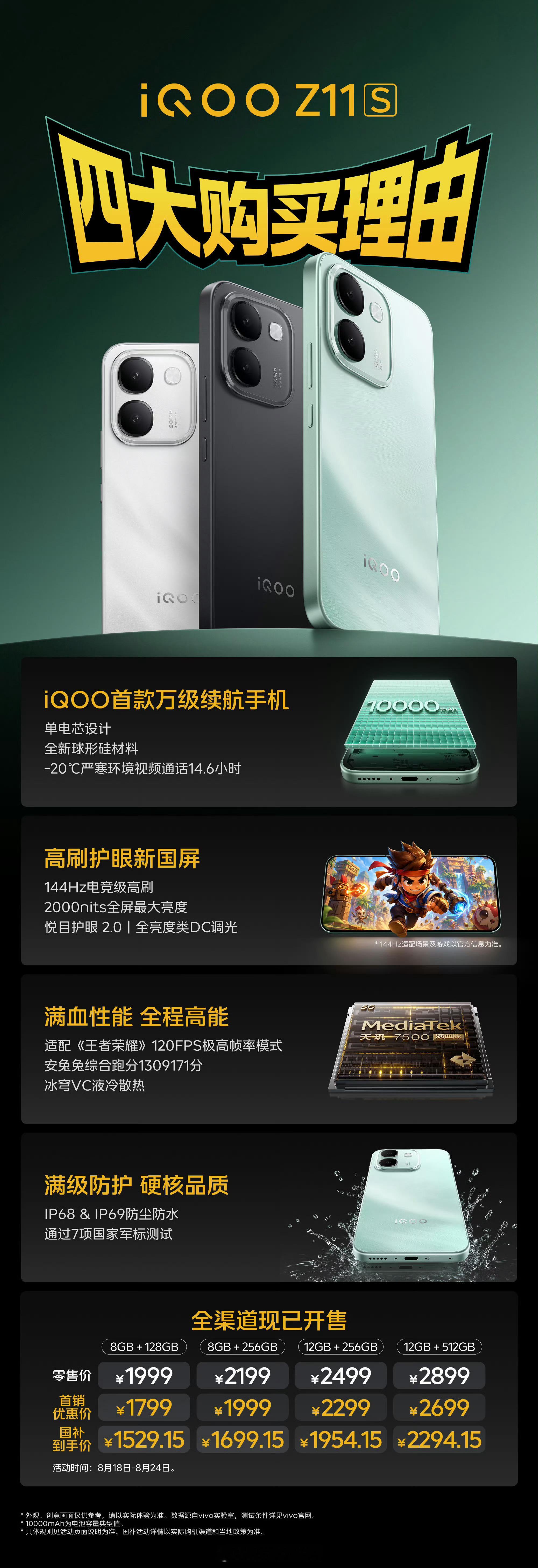 iqooiQOO Z11Siqoo neo11 至尊版 最近看新机发布真的被电池