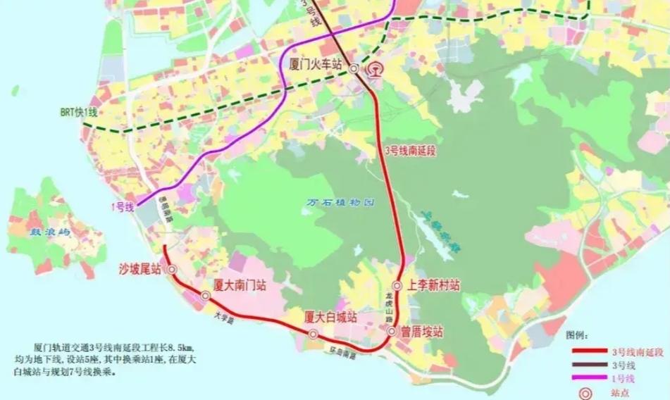 厦门地铁建设近期迎来多项重要进展，两条线路同时取得突破：

**3号线南延段最新