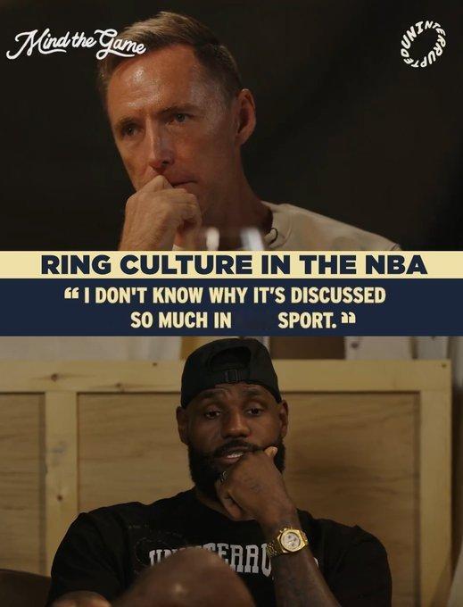 詹姆斯：我不知为何NBA的戒指文化如此盛行，冠军是团队成就！看评论区一群黑子，尤