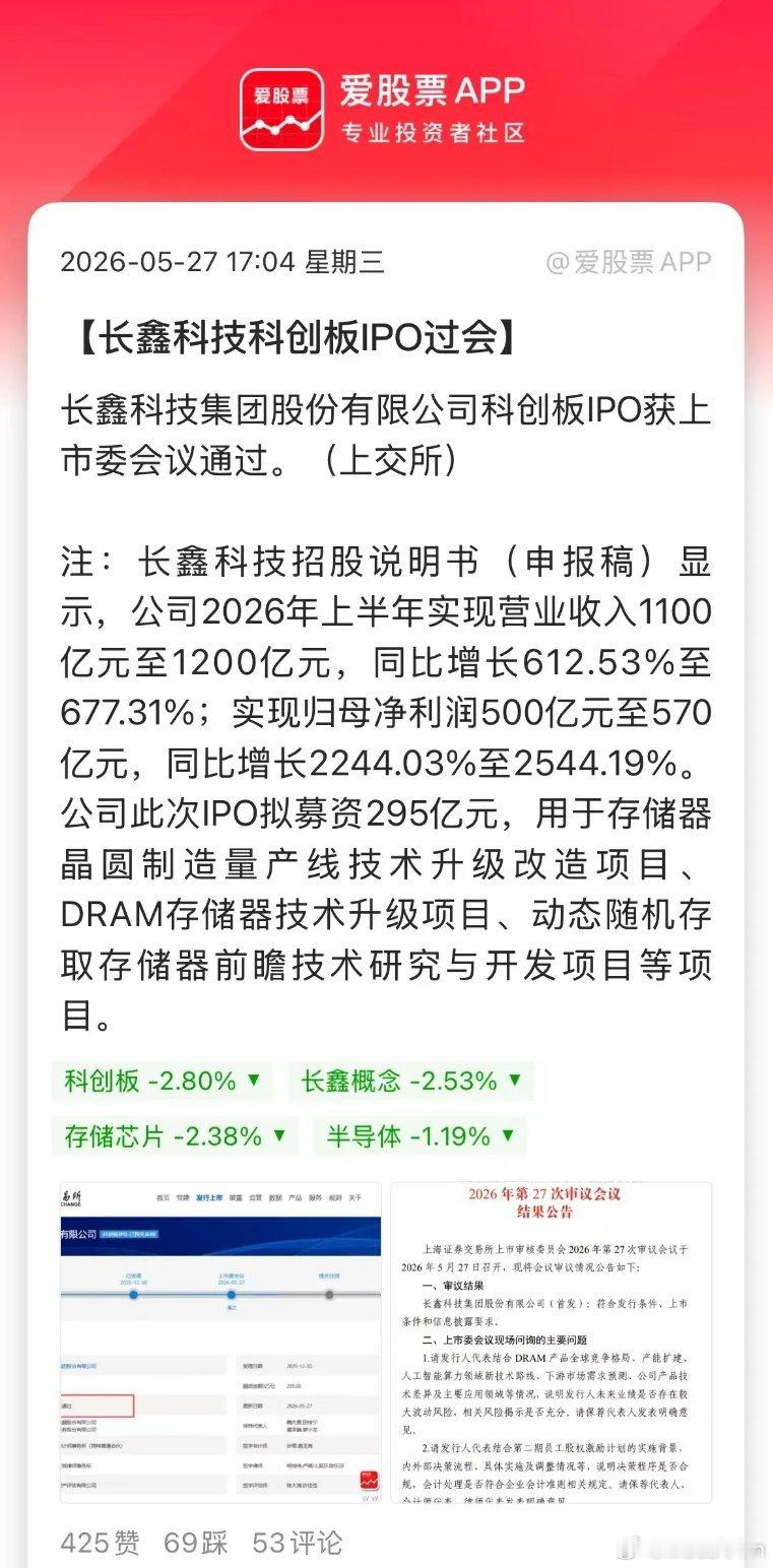 长鑫科技毫无悬念过会了，离上市又近一步，按照时间表，最快6月底，正常7月中旬，慢