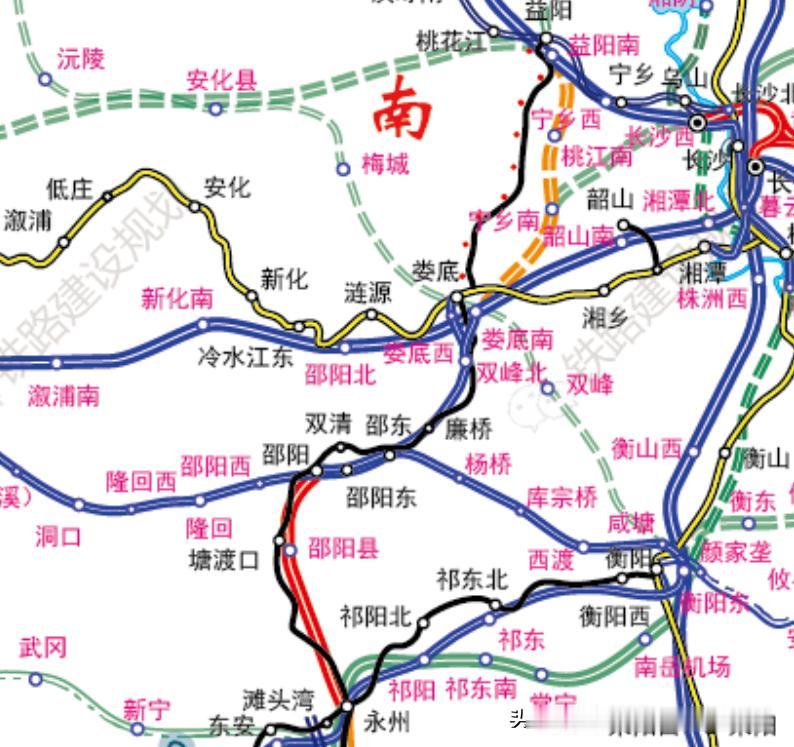 邵阳想要逆袭成湘中区域枢纽，抓住两大破局点，过境劣势直接变区位王牌！
眼下洛湛铁