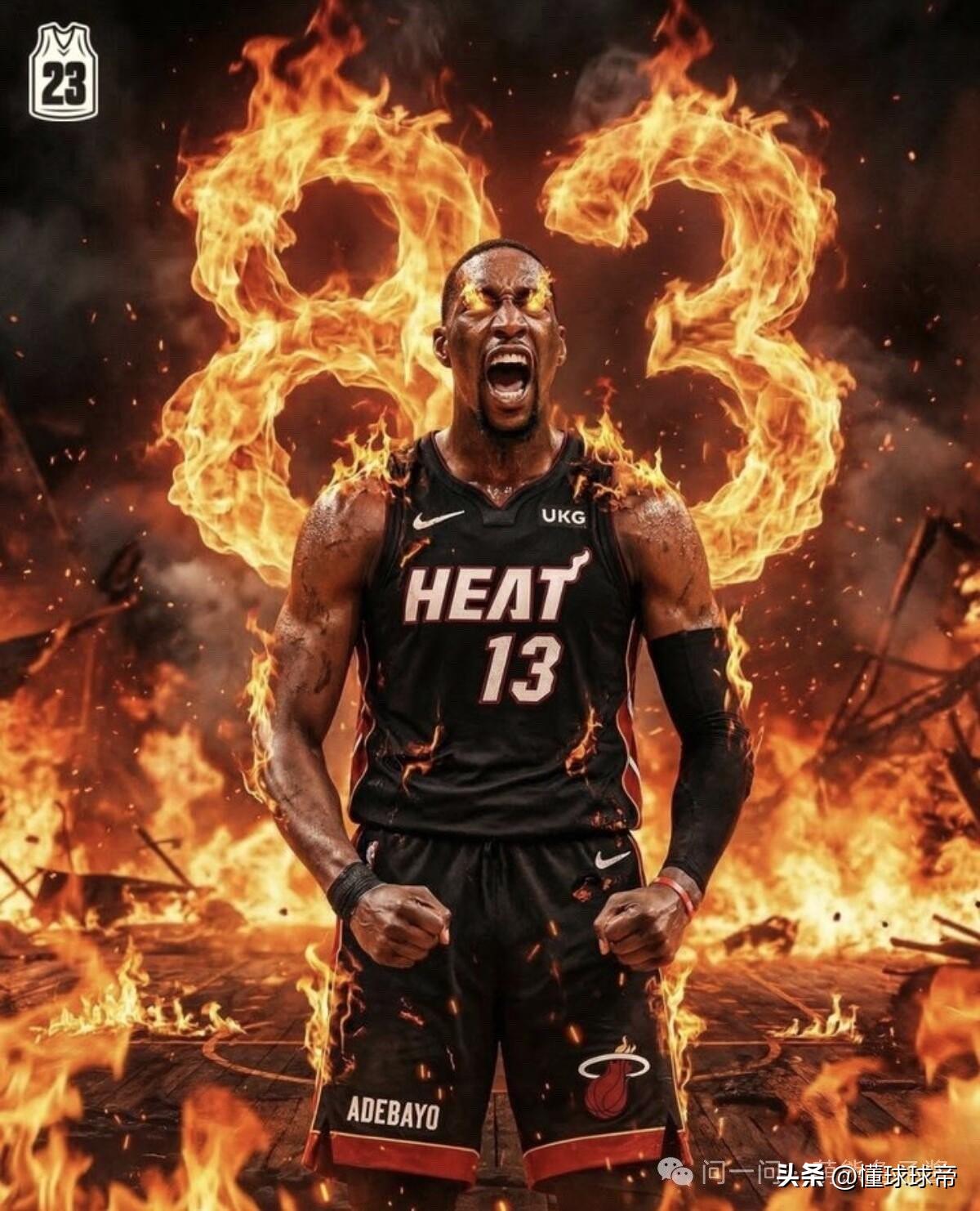 83分耗尽了一生的运气，近三场比赛阿德巴约50投仅得49分！

在今天热火与骑士