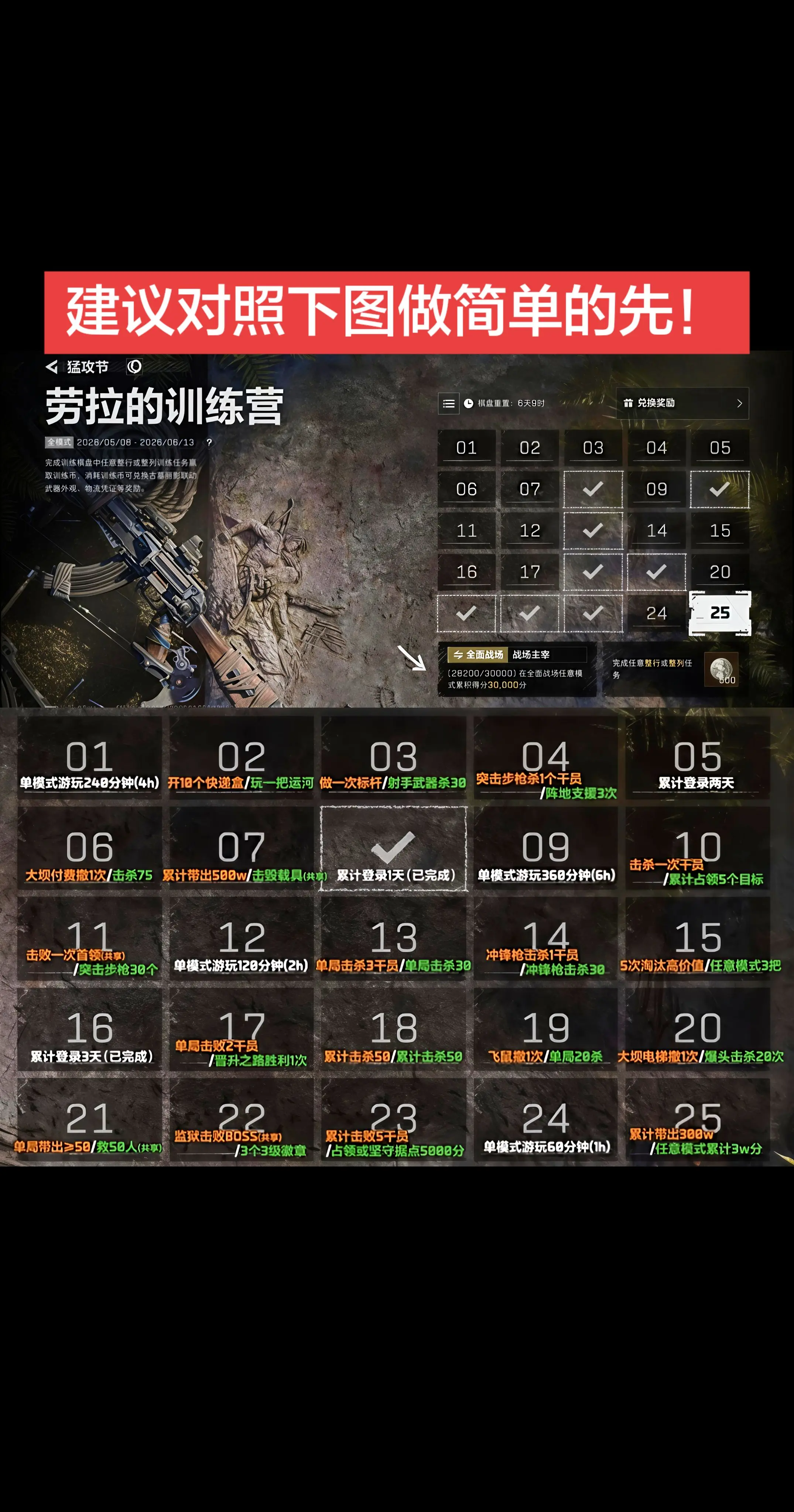 劳拉的训练营任务建议做简单的先。