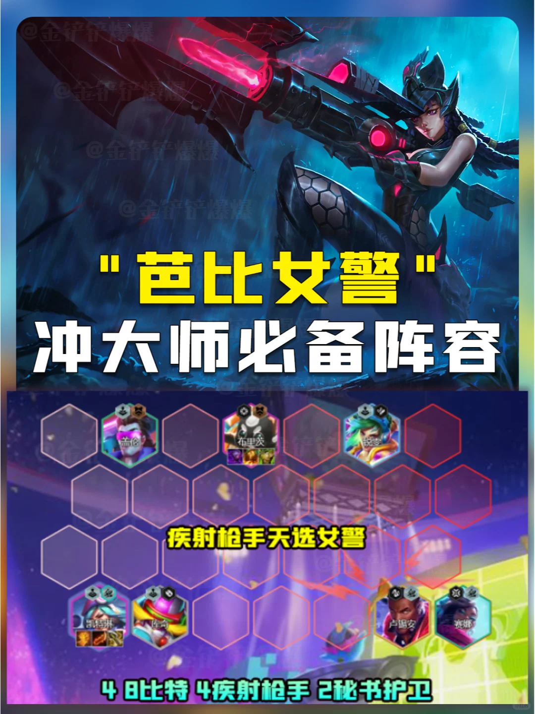 姐妹们！芭比女警好强好猛！上大师必备阵容