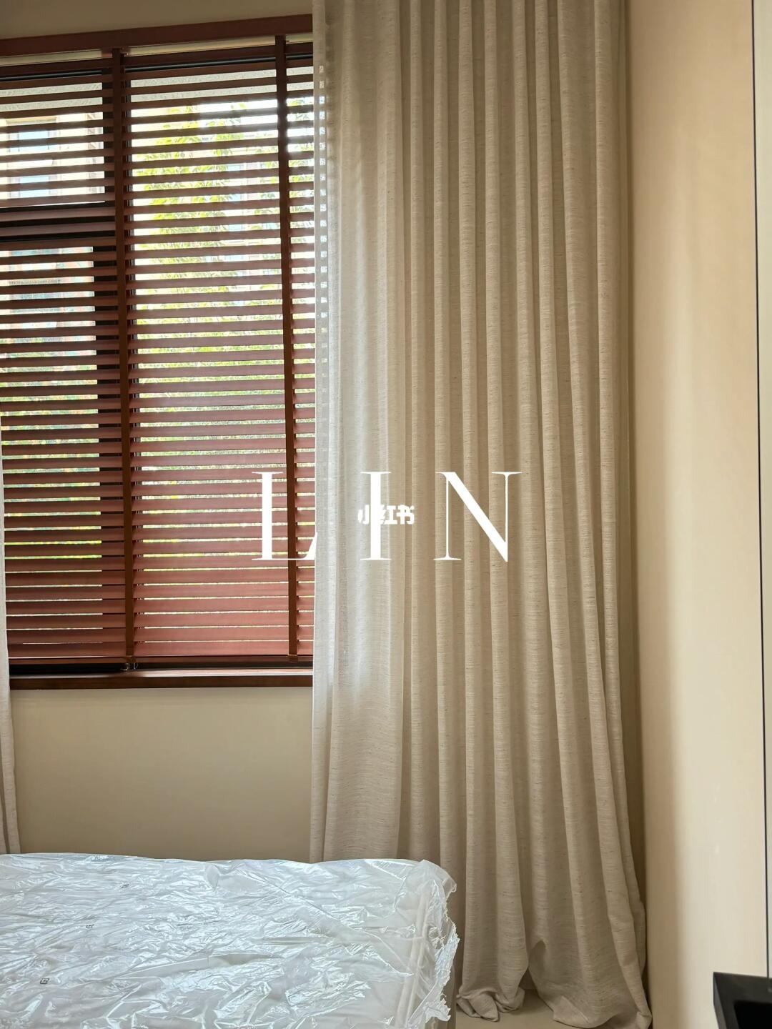 全网最温柔的木百叶➕纱帘长这样‼️