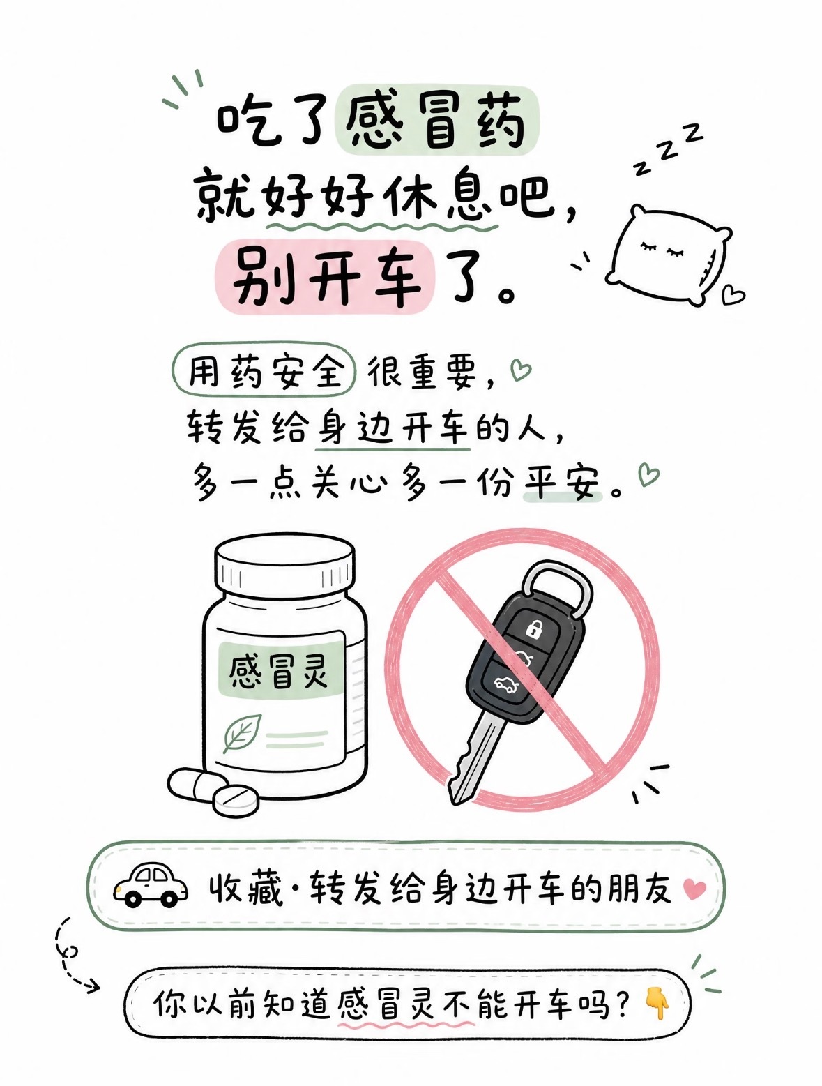 感冒灵正式纳入禁驾清单新规出台！提醒一下！大家现在开车前要注意不要吃感冒灵。7月